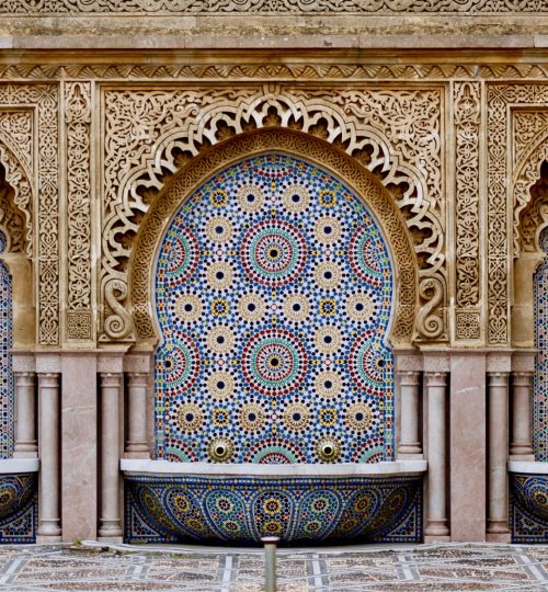 Zellige marocain - décoration de la Tour Hassan